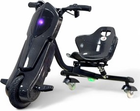 Triciclo eléctrico Crianças Drift Trike 250W 36V litio Preto Carbono