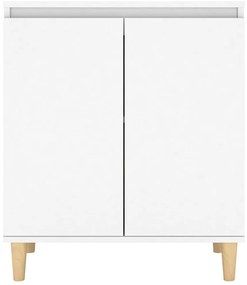 Aparador c/ pernas de madeira 60x35x70 cm contraplacado branco