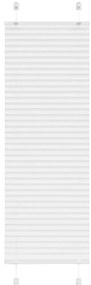 vidaXL Branco Plissada Cega 45x150 cm Largura Tecido 44,4 cm Poliéster
