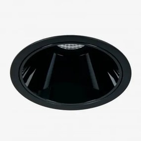 Downlight Led Embutido Com Moldura Redonda Ø8 Cm Em Alumínio Luisiana Preto & 8 W & 23º & Branco Frio 4000k - Sklum