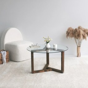 Mesa de Café Miro - Nogueira - 75x40x75 cm