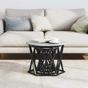 Mesas Laterais Empilháveis 3 pcs Cinza Sonoma Madeira Engenheirada