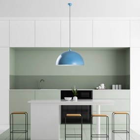Candeeiro de Teto Kure – Azul Claro – Ø60 h:35 cm