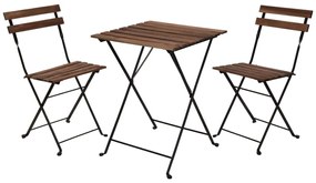 Conjunto de bistrô 3 pcs preto
