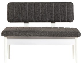 Banco Vina – Branco e Antracite – 110x85x40 cm