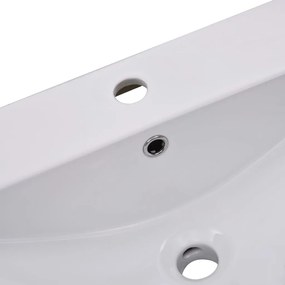 Lavatório embutido 101x39,5x18,5 cm cerâmica branco
