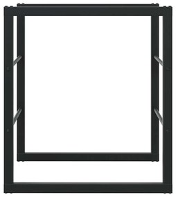 Suporte para lenha 55x30x61 cm aço preto