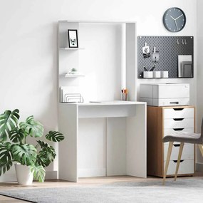 vidaXL Mesa de Computador Branca Branca Madeira engenheirada Média