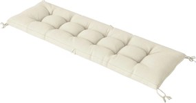 Almofada para espreguiçadeira (NÃO INCLUIDA)  de praia em espuma viscoelástica com tiras, proteção UV 50+, 198 x 65 x 13 cm, bege