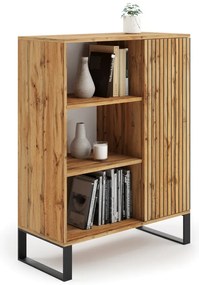 Estante Fondi loft cor carvalho artesanal
