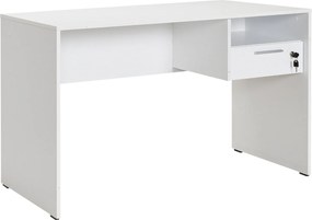 Secretária "Simple" com Gaveta - 120 x 75 x 60 cm - Branco - Design Mo