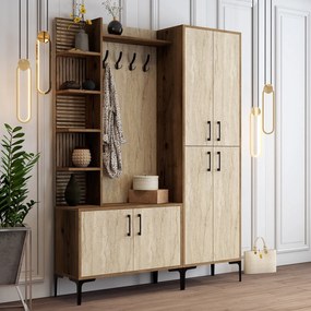 Hall Stand Viyana Da – Nogueira e Travertino – 150x200x35 cm