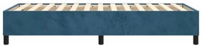 Estrutura de cama sem colchão 100x200 cm veludo azul-escuro