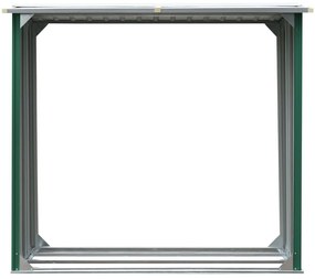 Abrigo para arrumação de troncos aço 172x91x154 cm verde