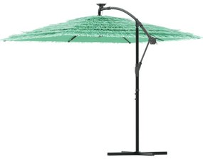 Guarda-sol de jardim com poste de aço 246x246x230 cm verde