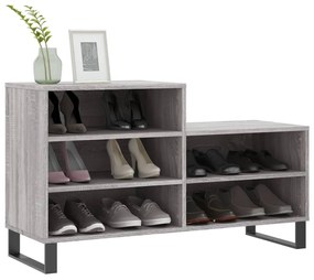 Sapateira 102x36x60 cm derivados de madeira cinzento sonoma