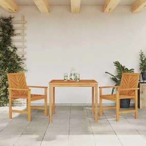 Conjunto de Jantar de Jardim 3 Peças Madeira Sólida Acácia
