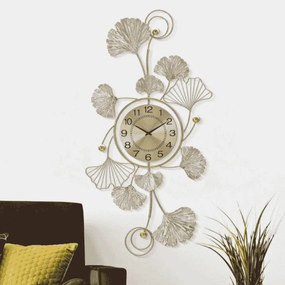 DECORAÇÃO DE PAREDE COM RELÓGIO 52,5X3,5X102 CM MULTICOLORIDO