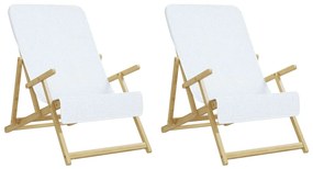 Toalhas de praia 2 pcs 60x135 cm tecido 400 GSM branco