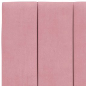 Almofadão de cabeceira 80 cm veludo rosa