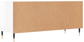 Móvel p/ TV 100x34,5x44,5 cm derivados madeira branco brilhante