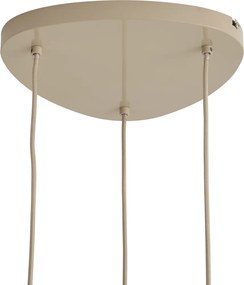 Candeeiro Pendente Retro Taupe com Abajur de Metal 6 Luzes - Macaron