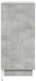 Buffet vidaXL com LED Cinza Concreto 71x34,5x75 cm de madeira engenhei