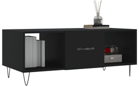 Mesa de centro 102x50x40 cm madeira processada preto