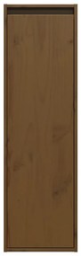 Armários de parede 2 pcs 30x30x100 cm pinho maciço castanho mel