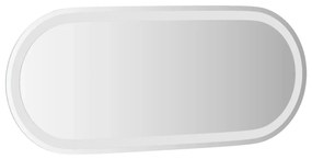 Espelho Oval Delta com Luz LED - 90x40 cm - Design Moderno