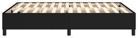 Estrutura de cama sem colchão 140x190 cm tecido preto