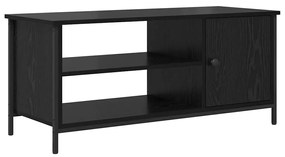 Gabinete para TV com prateleira Carvalho preto 100 x 40 x 45 cm