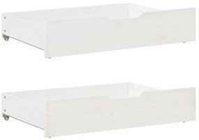 Sofá-cama com gavetão e gavetas sem colchão 80x200 cm branco