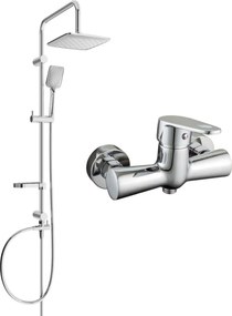 Mexen Kama Sven conjunto de duche de superfície com chuveiro de teto e misturadora de duche, cromado - 72540262-00