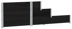 Canteiro elevado de 3 níveis 120x80 cm pinho maciço preto