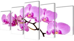Políptico com impressão orquídea 200 x 100 cm