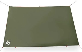 Lona de campismo 306x306 cm impermeável verde azeitona