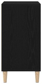 Aparador vidaXL Preto Carvalho 57x35x70 cm Madeira de Engenharia