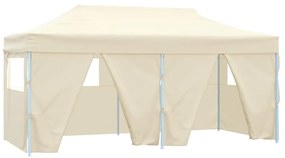 Tenda dobrável profissional festas 4 paredes 3x6m aço creme