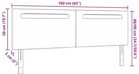 Cabeceira vidaXL Design Simples Branco Puro 160 cm em Couro Sintético