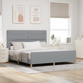 Estrutura de Cama vidaXL Cinza Claro 180x200 cm em Tecido