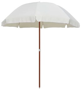 vidaXL Guarda-sol de jardim com poste de aço 240 cm cor areia