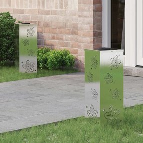 vidaXL Luz Solar LED de Caminho 2 pcs Ferro Enferrujado Aço inoxidável