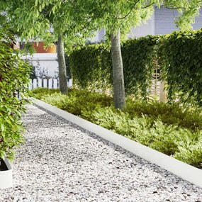 vidaXL Acabamento para Gramado 50 pcs Branco 100 x 0.05 x 20 cm