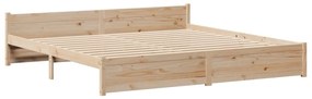 Cama com estante sem colchão 180x200 cm pinho maciço