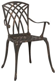 Cadeiras de Jardim vidaXL 2 pcs Alumínio Fundido Bronze