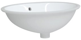 Lavatório casa de banho oval 56x41x20 cm cerâmica branco