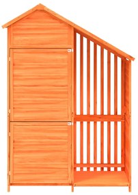 Abrigo p/ ferramentas jardim 120x53,5x170 pinho maciço castanho