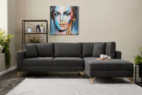 Sofá de Canto Berlin – Antracite – 258x83x181 cm