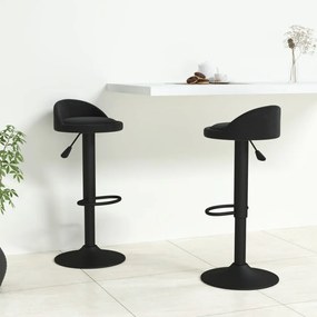 vidaXL Bancos de bar 2 pcs veludo preto